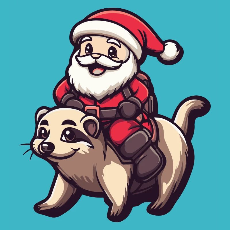 Suricate Père Noël Dessin animé