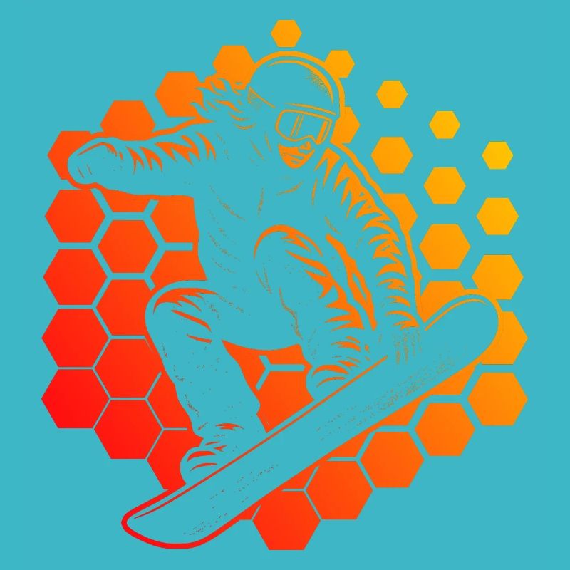 Conception vintage de snowboard pour snowboard