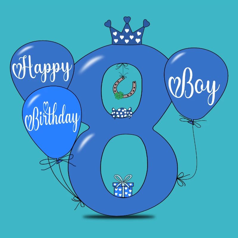 8 Ballon garçon d’anniversaire