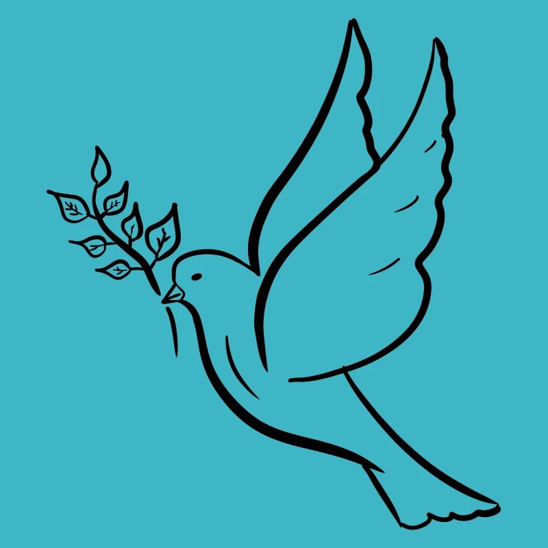 Colombe de la paix, dessinée à la main. Symbole de paix