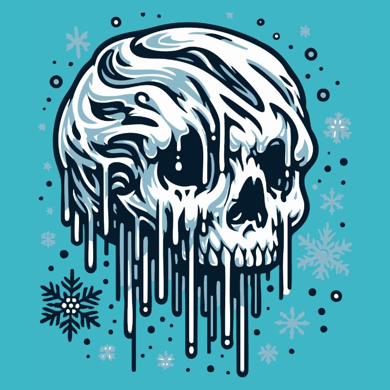 Melting Snow Skull – Winter Skull