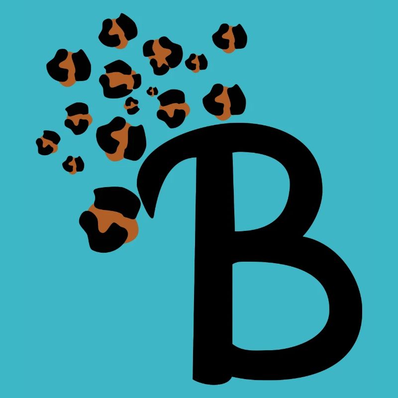 Lettre b motifs léopard