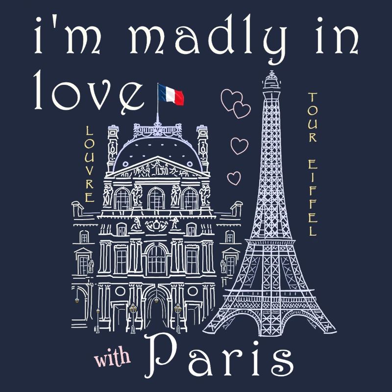 Paris, le Louvre et la Tour Eiffel dessinés à la main