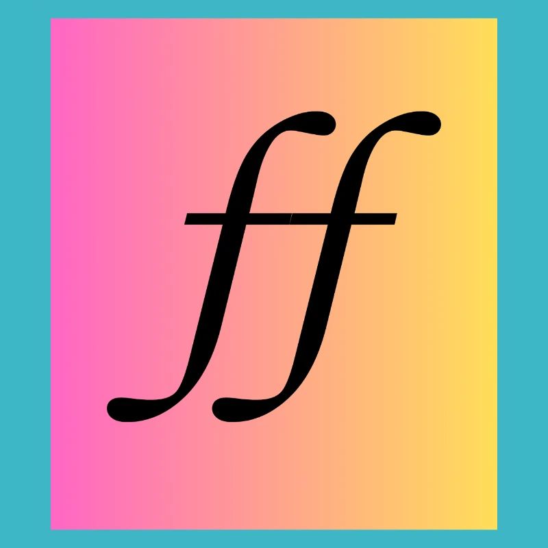 Fortissimo - Musik Monogram Gradient