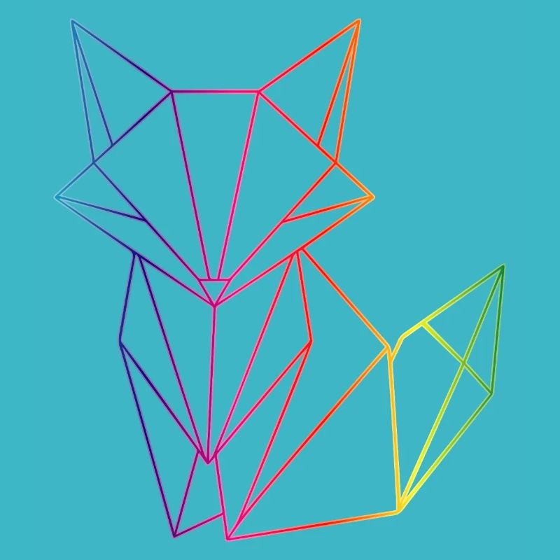 Fox lines geometry modern motif