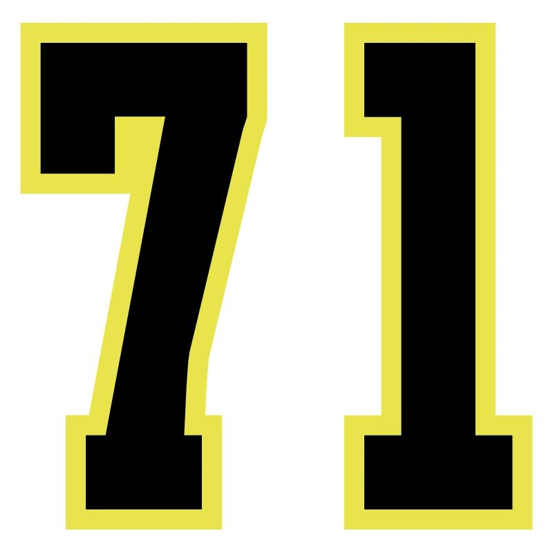 Maillot à 71 numéros