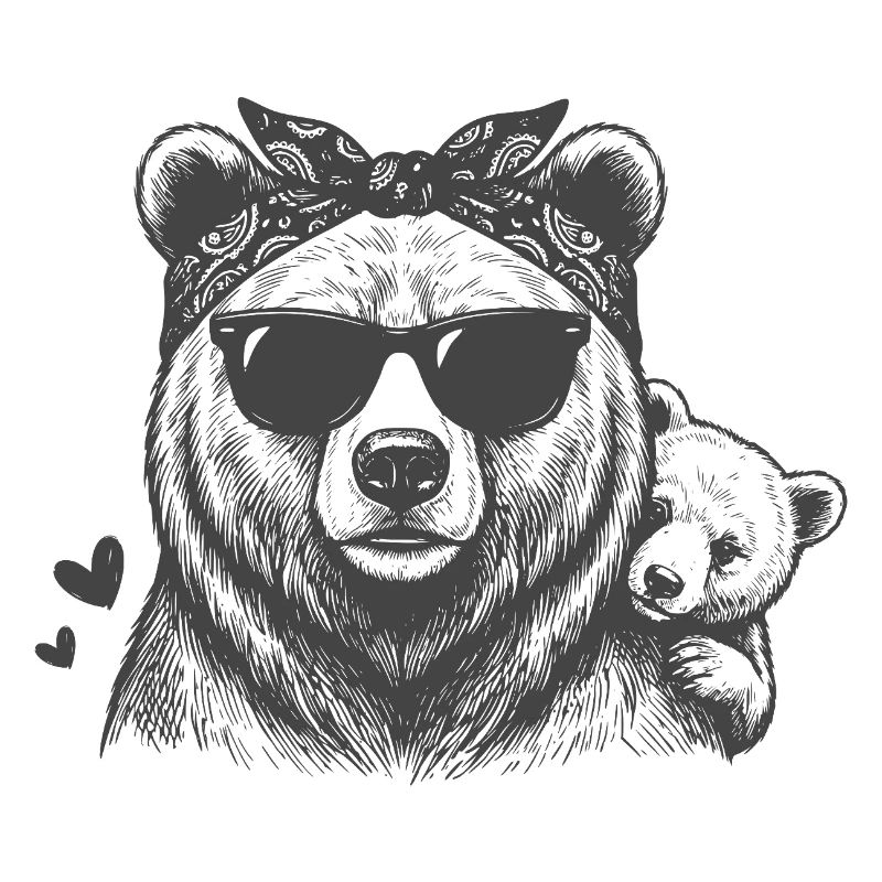 Maman Ours avec le bébé