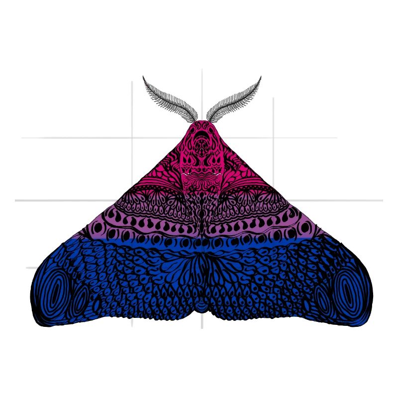 Bisexual pride moth motif A