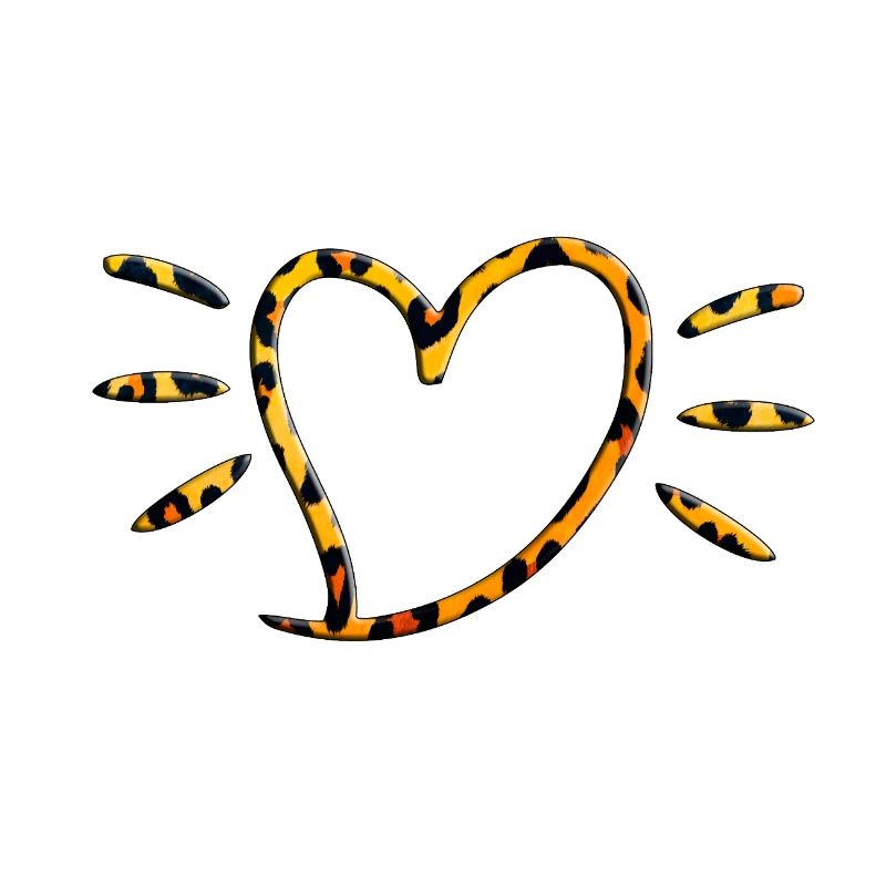 Leopard Herz Strahlen