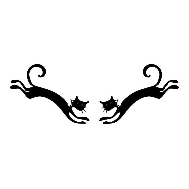 Chats face à face, chat chic, original, raffiné