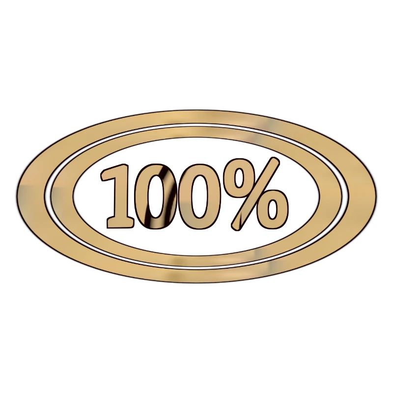 One hundred percent numbers large highest value