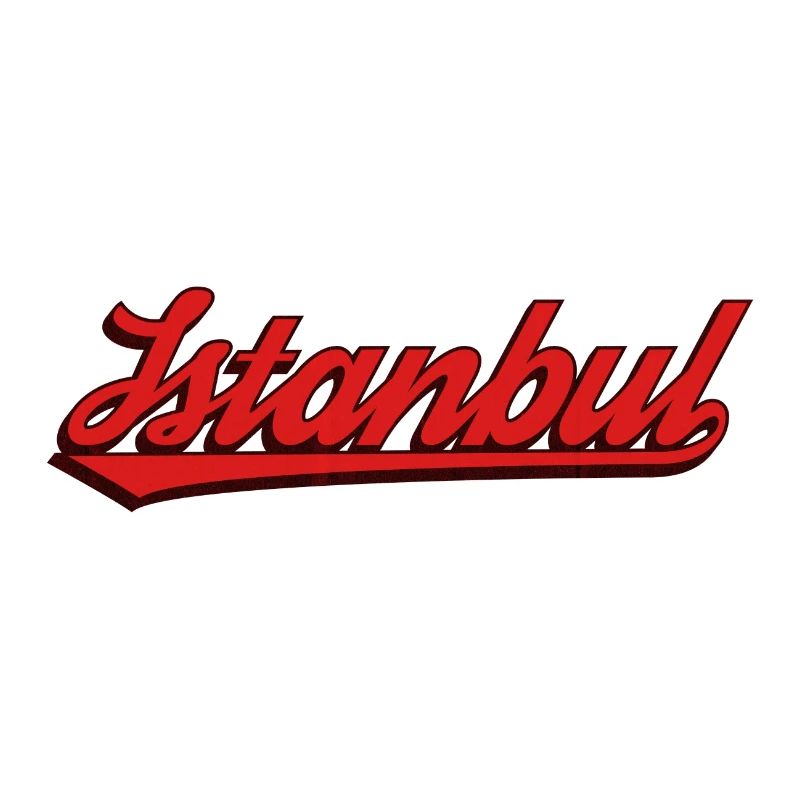 Istanbul lettering underlined in red