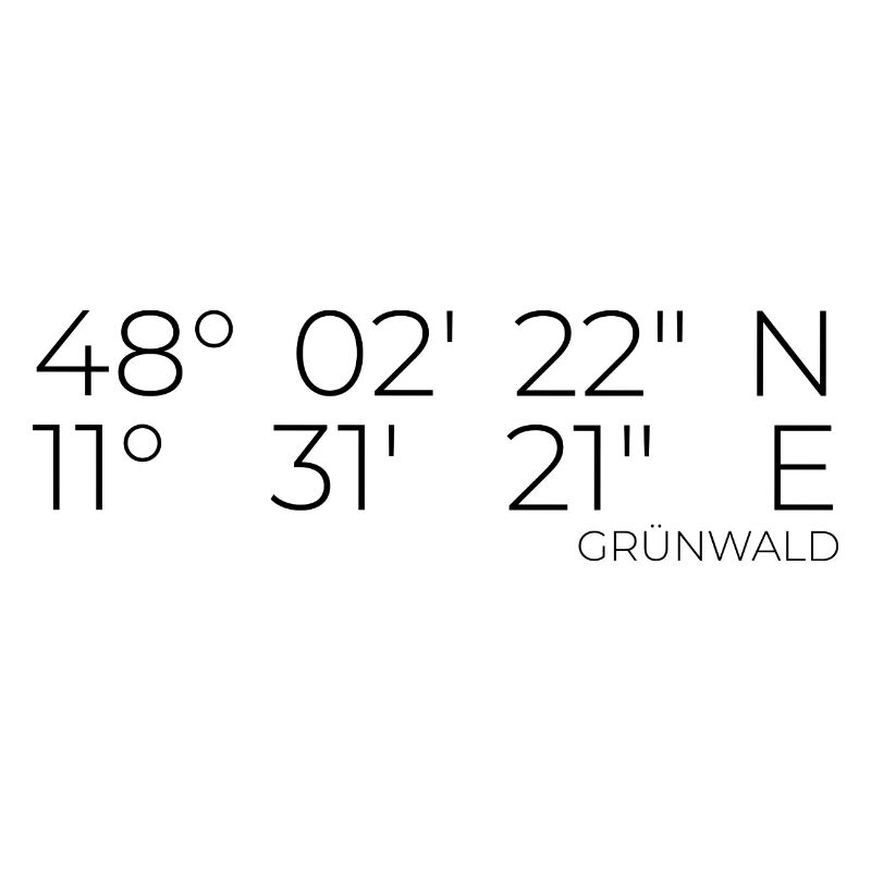 Coordinates Grünwald, Bavaria