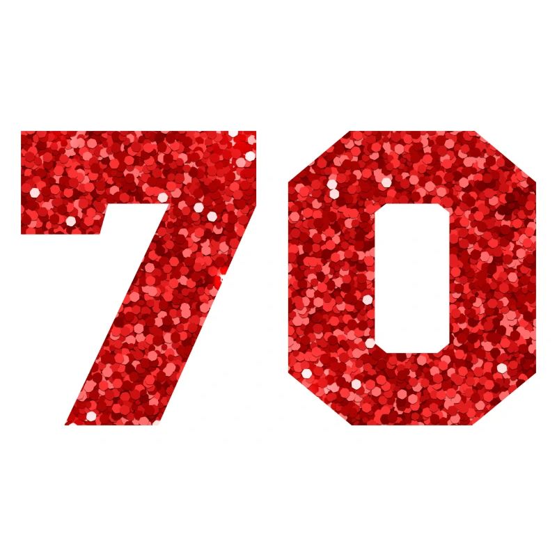 70 Roter Glitzer - 70-jähriges Jubiläum