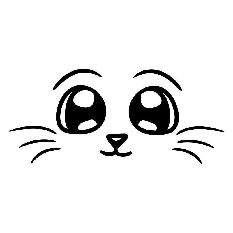 Hübsche Katze Guckt Glücklich Fröhlich Lächelnd