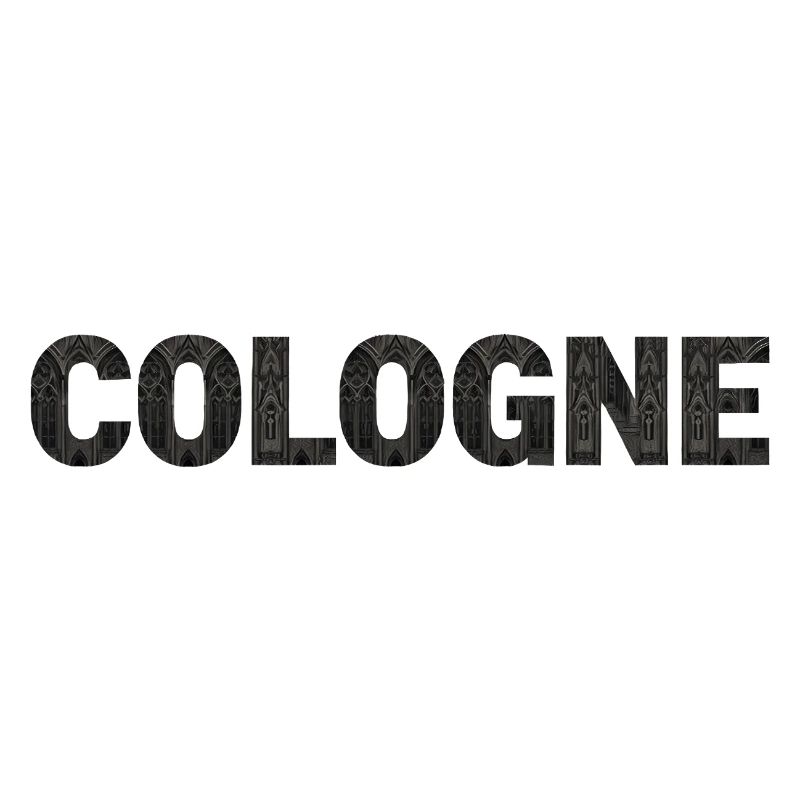 Cologne – Gothic architecture in typeface