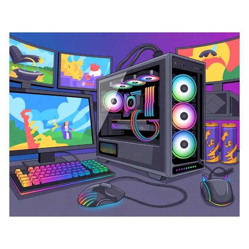 Configuration de jeu RGB colorée
