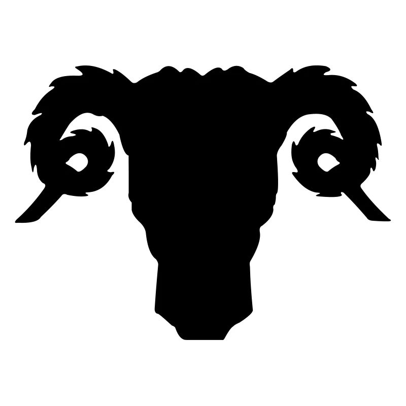 Buck or ram head shadow image