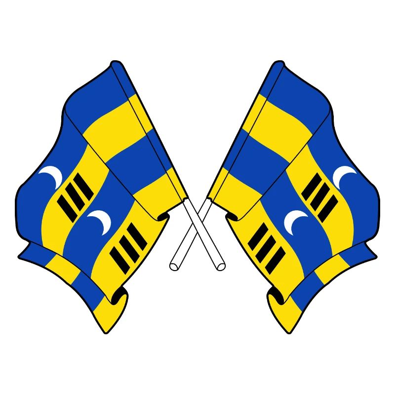 Drapeaux croisés de l’Ameland – Fierté insulaire