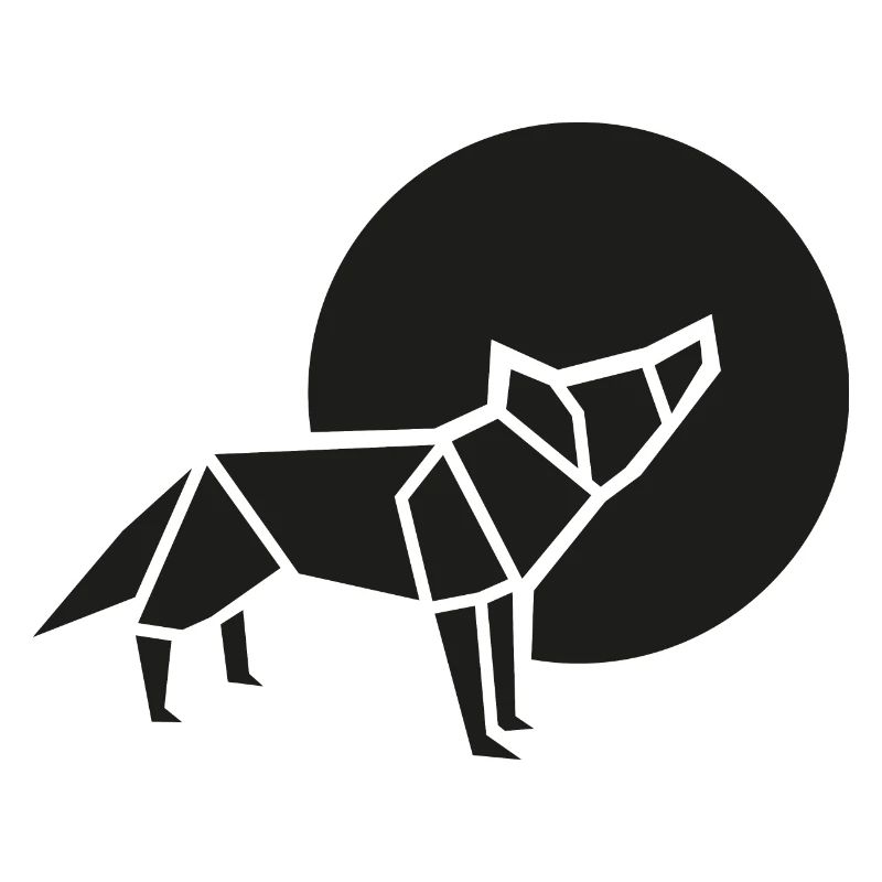 black wolf origami