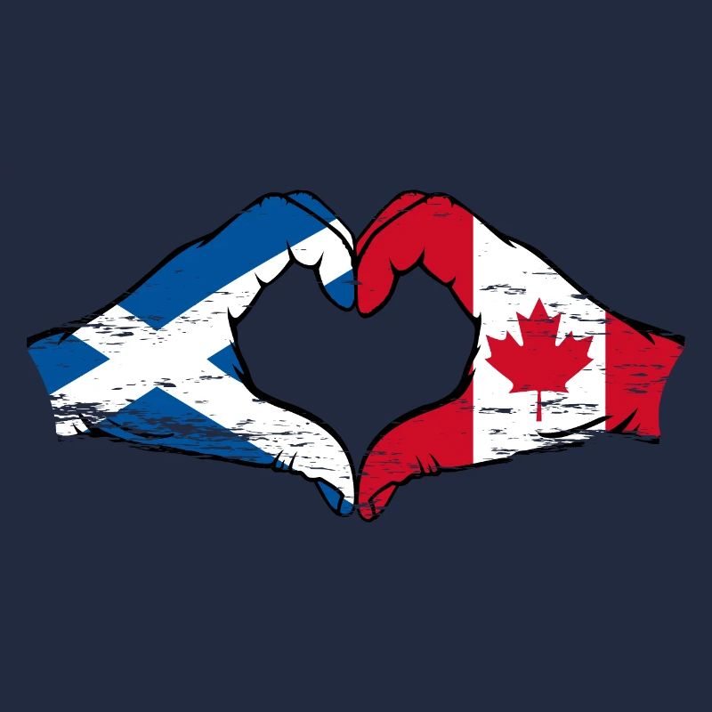 Écosse Canada mains en forme de coeur utilisé
