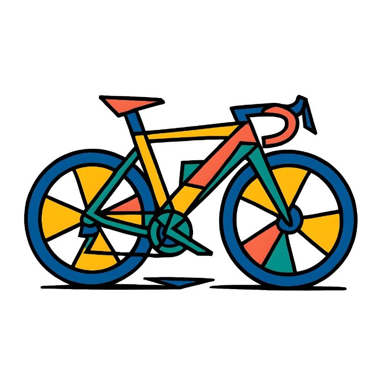 Vélo abstrait éclatant