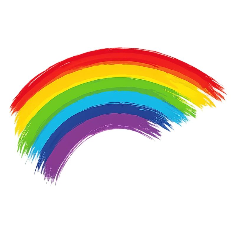 Regenbogen Pinselbogen Hoffnung Gemeinschaft 