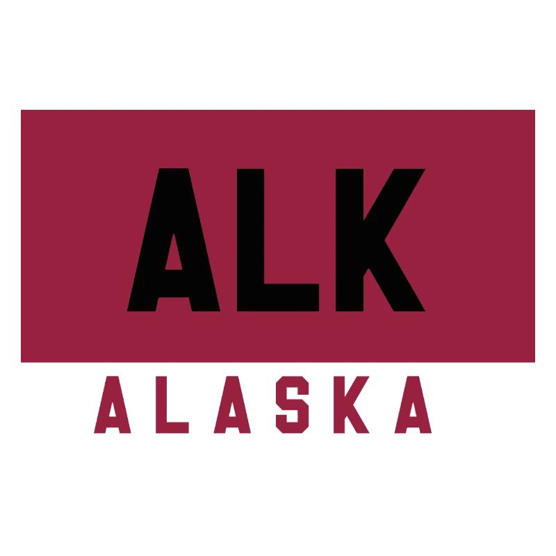 Alaska Typography in Ruby Color