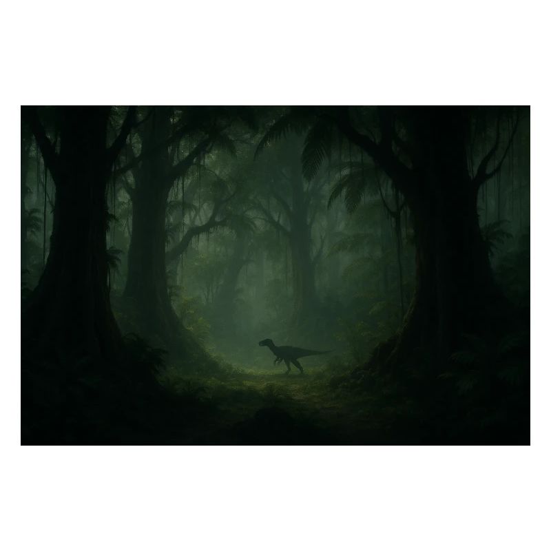Dino dans la forêt de nuages