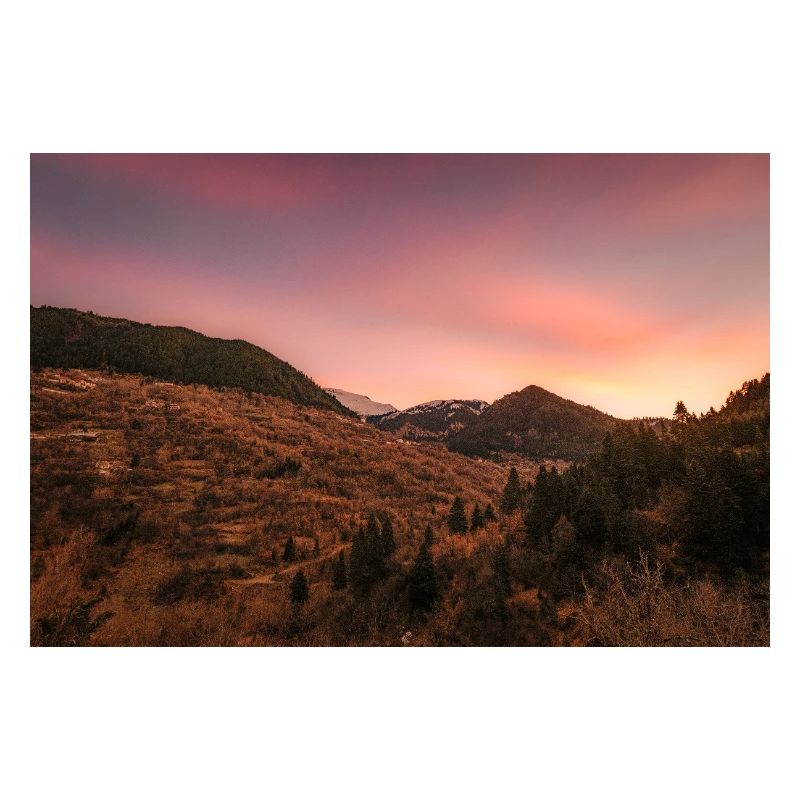 Alpine sunrise on Agrafa mountains	
