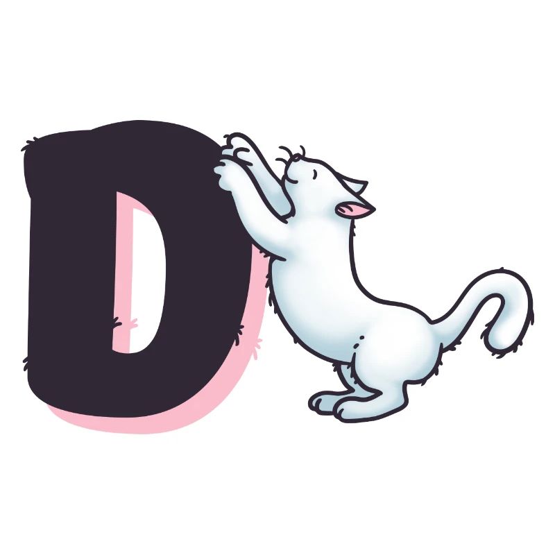 Katze Buchstabe D