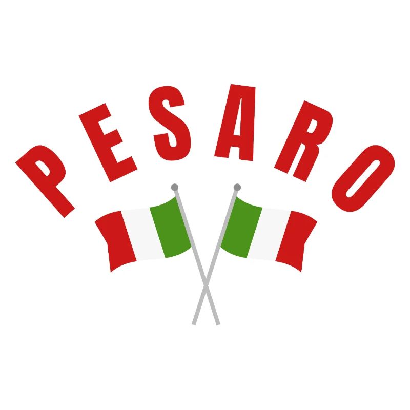 Pesaro Italian Flags