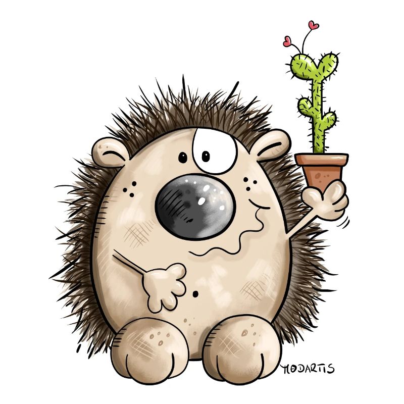 Hérisson avec une cactus