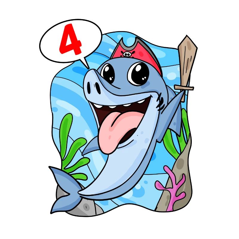 Requin Poisson Requin Pirate 4 ans Garçon