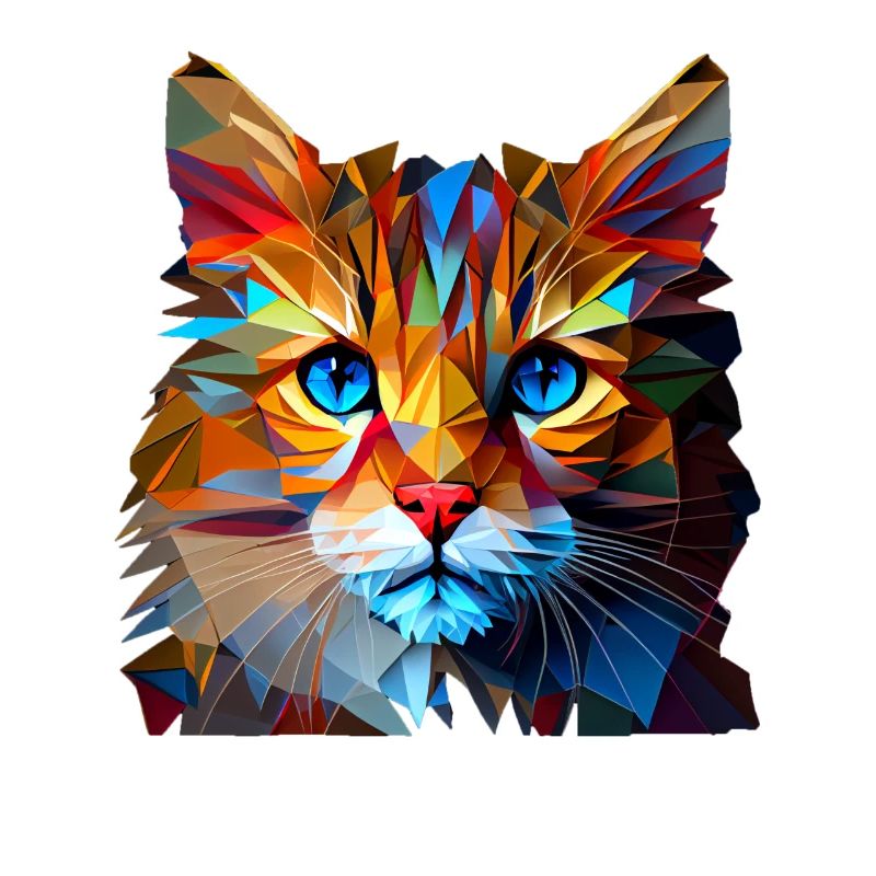 Chaton Chaton Chat Polygone Chat