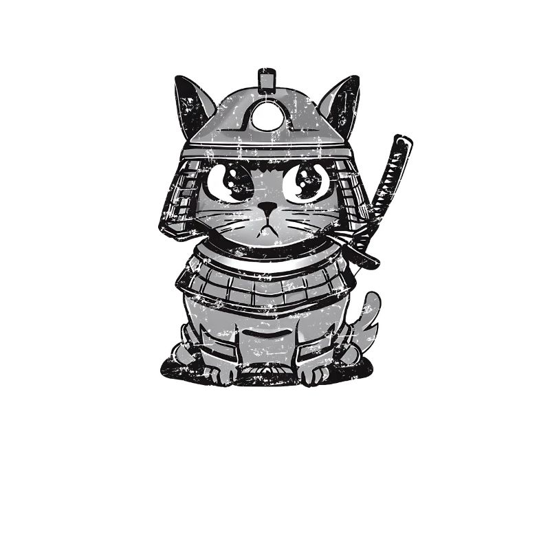 Cat Cat Samurai Japon Katana Épée