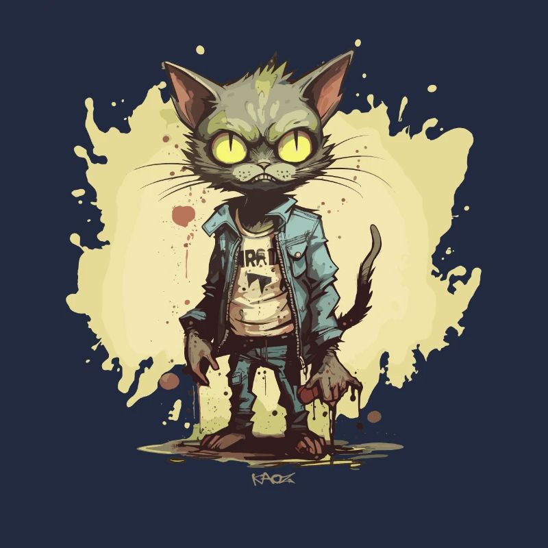 Mode stylée : chat zombie