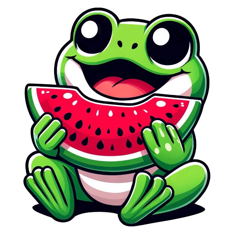 Grenouille Pastèque Fruité Drôle