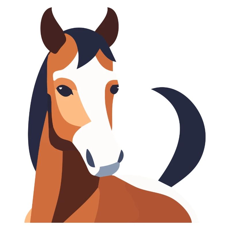 Cheval à fourrure brune