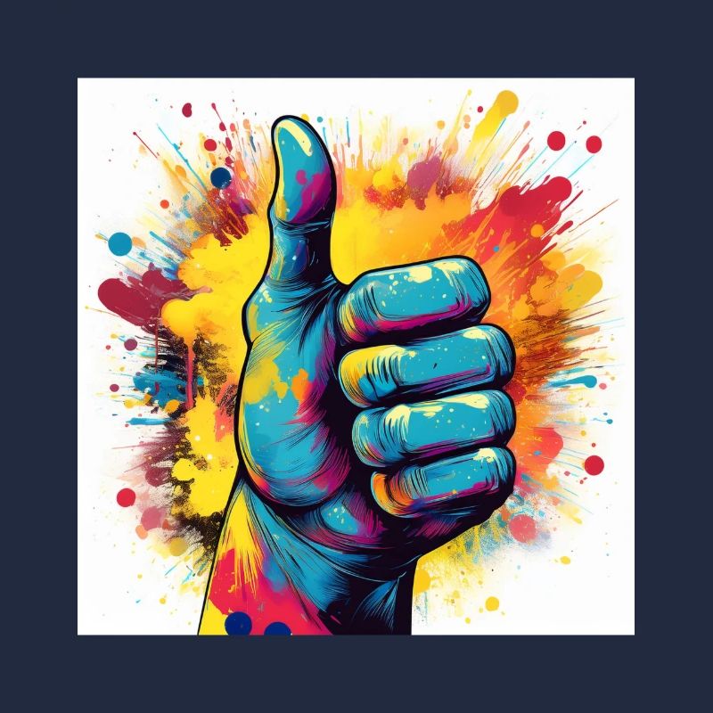 Thumbs Up Explosion – Bold Pop Art Design