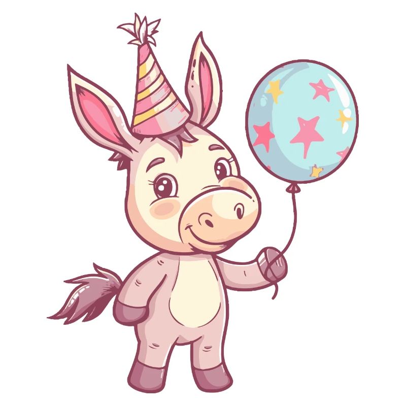 Donkey Birthday Comic Cute