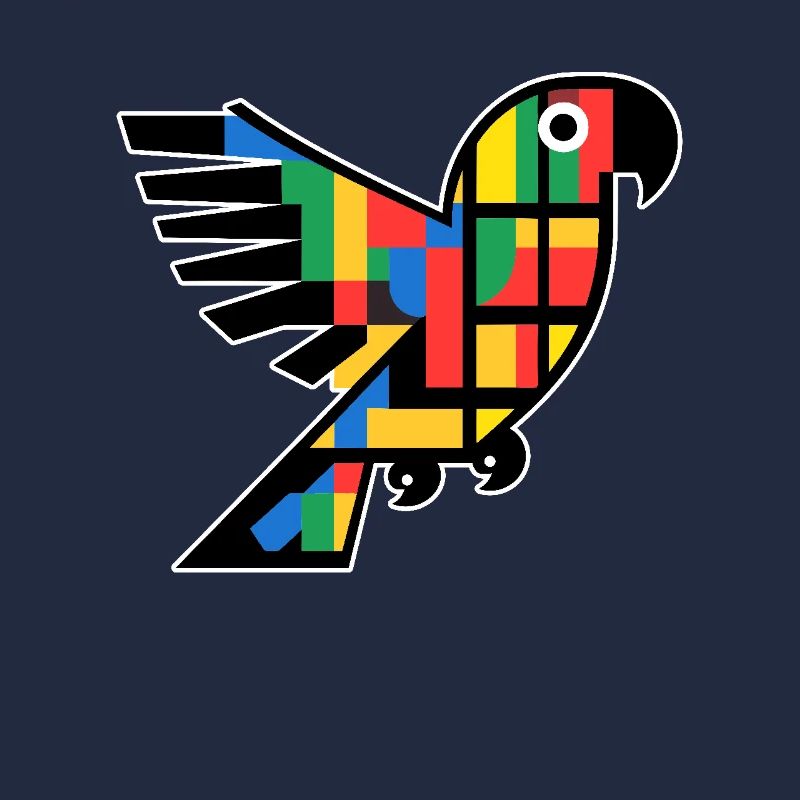 Abstract Cubism Parrot
