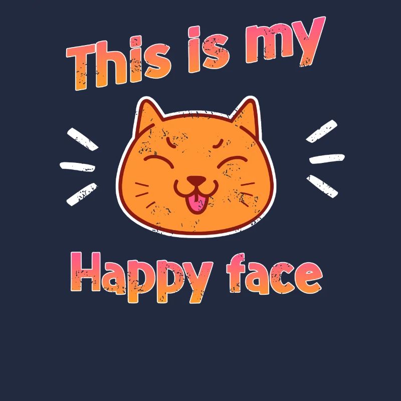 C’est mon visage heureux chat de dessin animé mignon