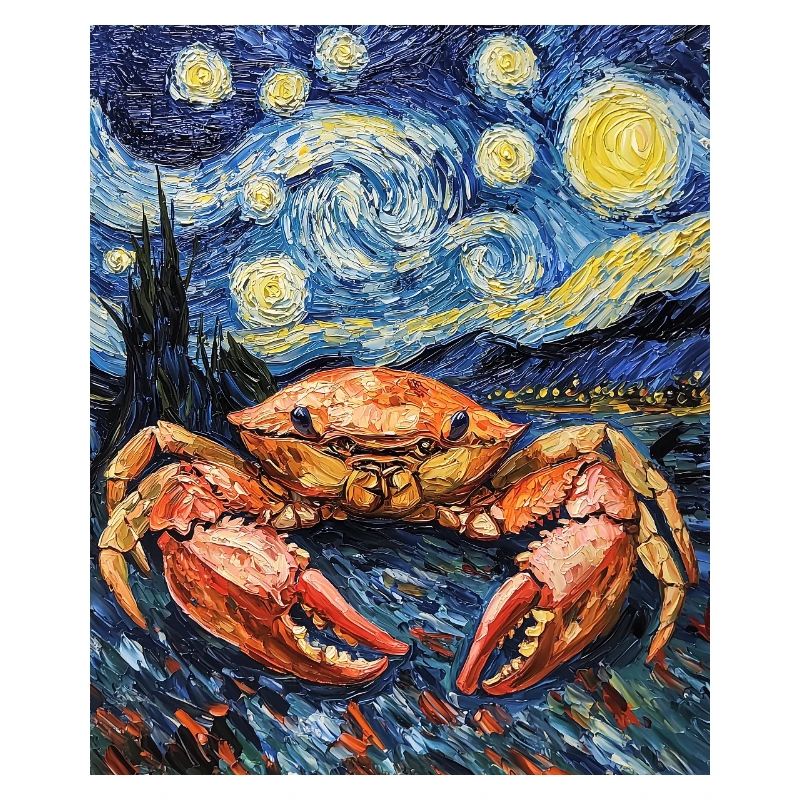 Crab Van Gogh Style Starry