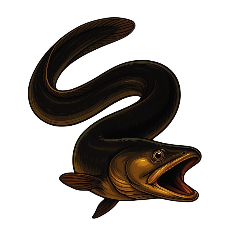 Fascinating eel in the water
