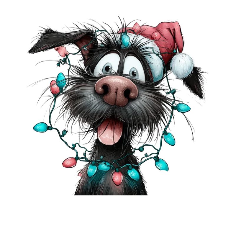 Weihnachtswuff mit Lichterkette
