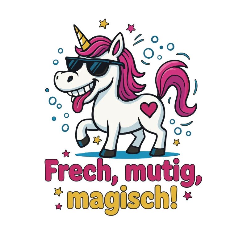 Cooles Einhorn – Frech, mutig, magisch Design