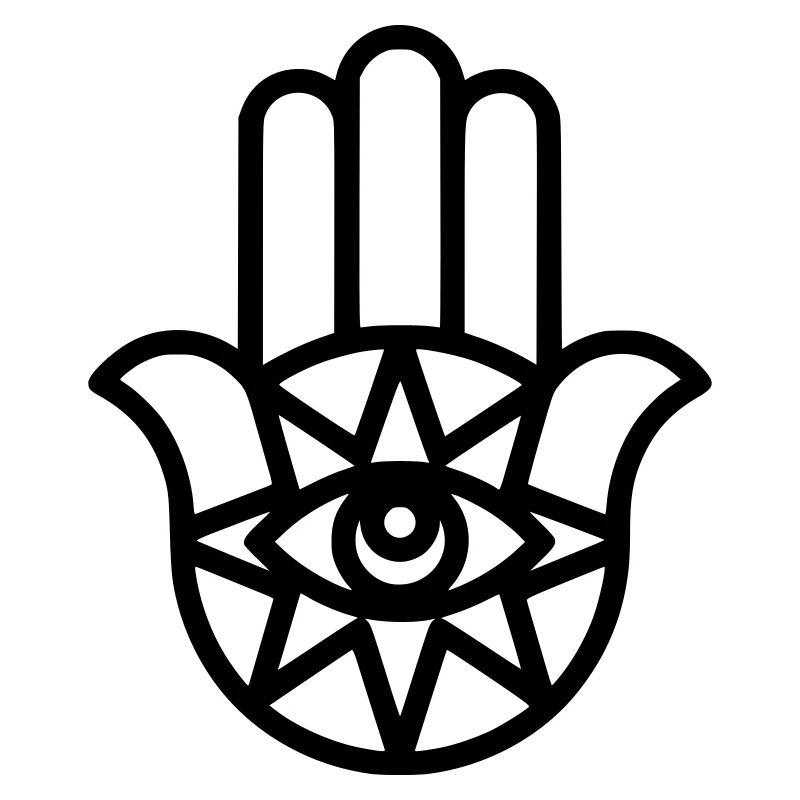Hamsa Hand Fatima Outline