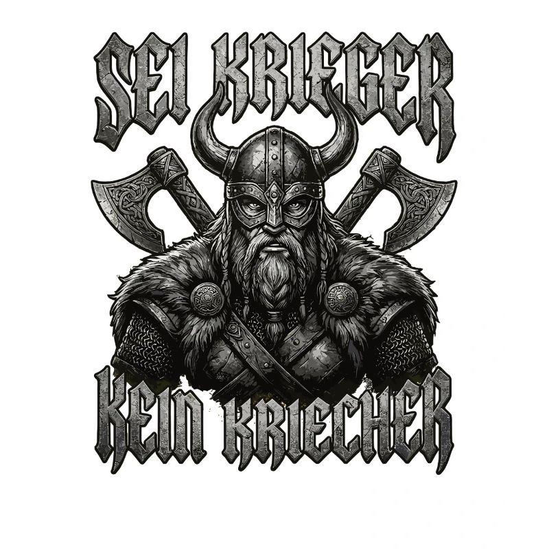 Sei Krieger kein Kriecher Wikinger Bart