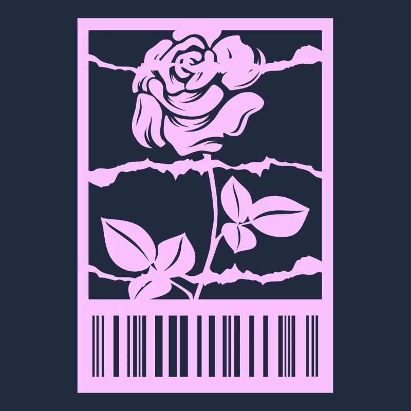 Gothic Rose Stacheldraht Strichcode Urban Style